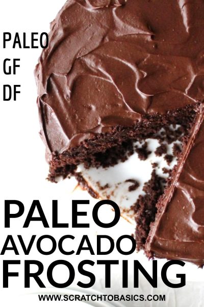 Paleo chocolate frosting with avocados