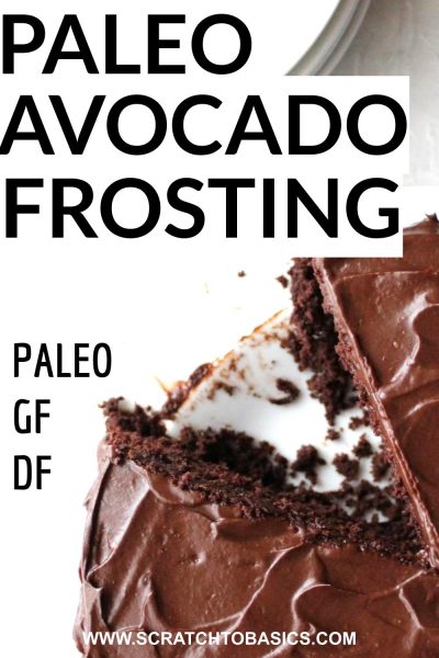 Paleo chocolate frosting with avocados
