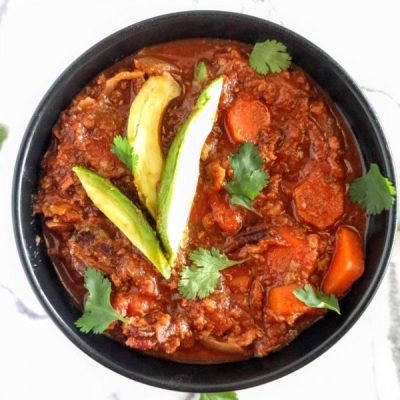 Chili in a bowl