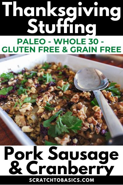 pork sausage & cranberry stuffing