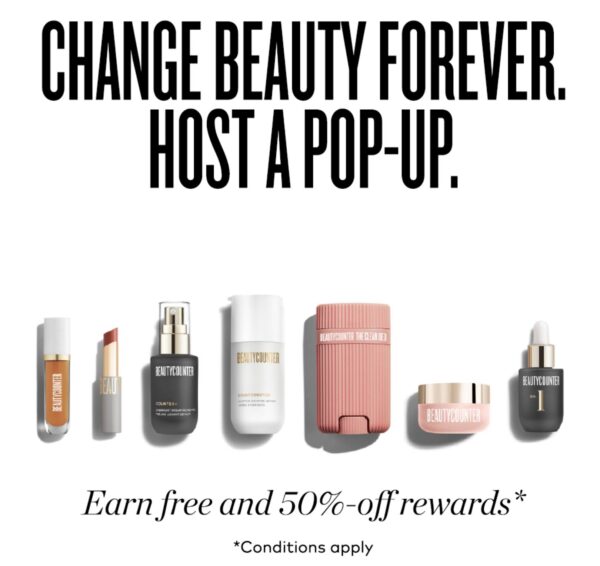 Beatycounter pop-up rewards.