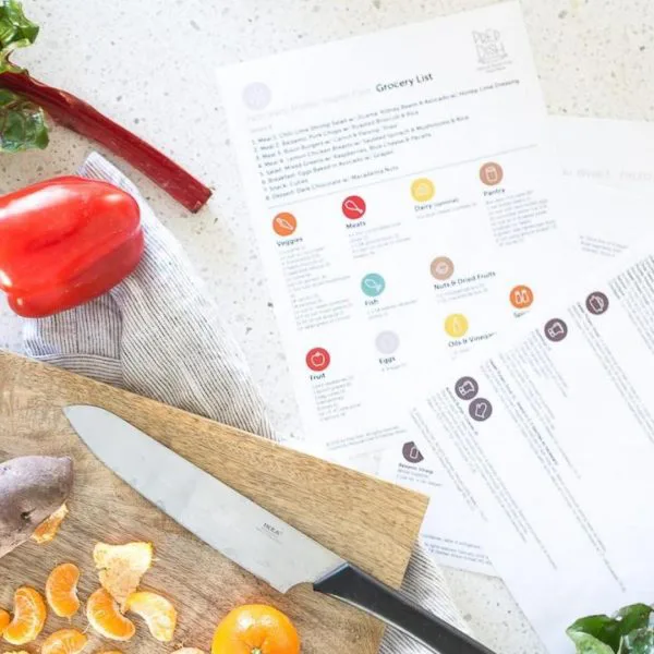 prepara recetas de platos, lista de compras e instrucciones