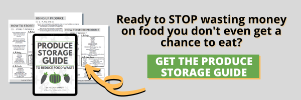 produce storage guide for learning how to freeze vegetables