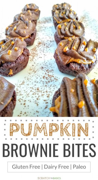 Pumpkin brownie bites - paleo, gf, df