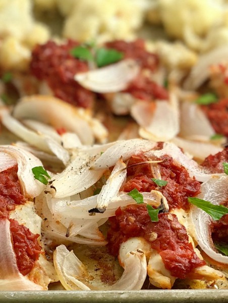 sheet pan harissa chicken and vegetables