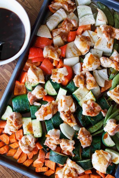 Teriyaki chicken and veggies