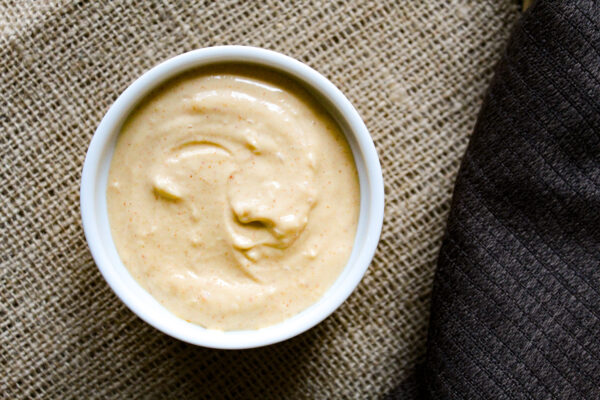 homemade sriracha mayo in a ramekin