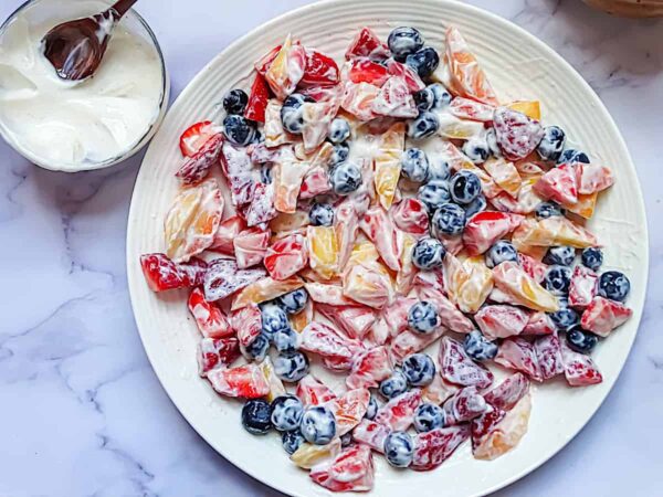 Berry salad on a plate