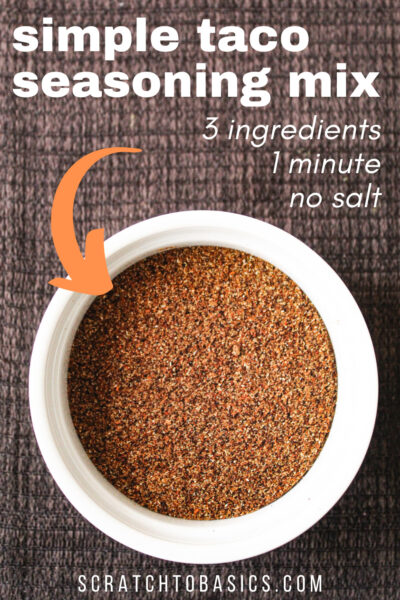 Easy Homemade No-Salt Taco Seasoning Mix