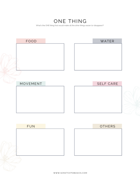 image of one thing to do list template
