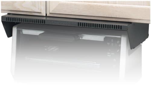 Mount your toaster oven to under the cabinet for more clutter-free counter space.