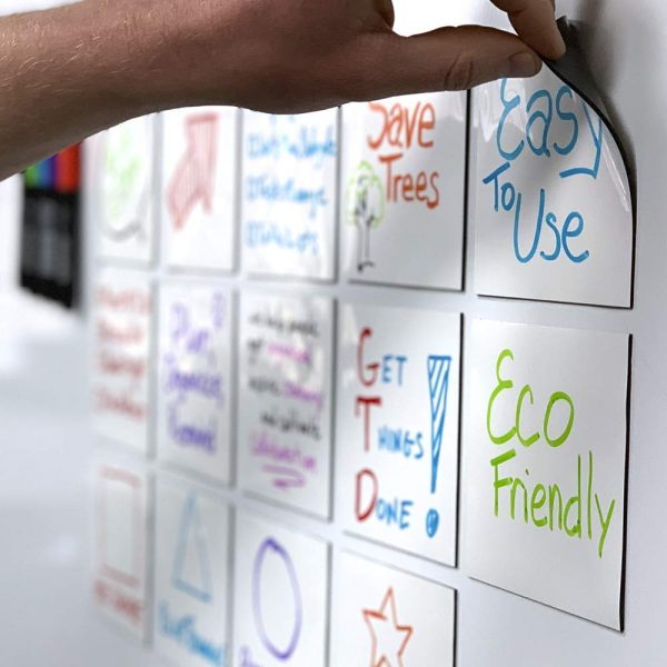 White board sticky note magnets