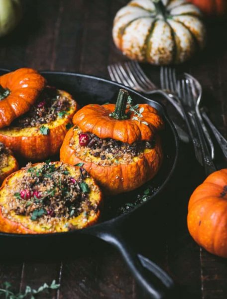 Wild rice stuffed pumpkins  by Crowded Kitchen