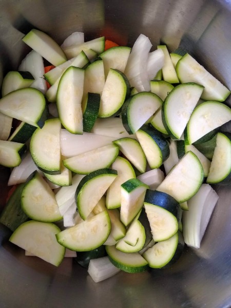 Finally, add the zucchini